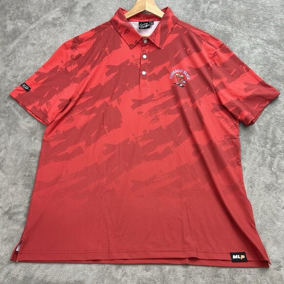 Sunday Swagger Polo Shirt Mens 2XL Golf Performance MLP Chicago Slice Pickleball - Picture 1 of 11